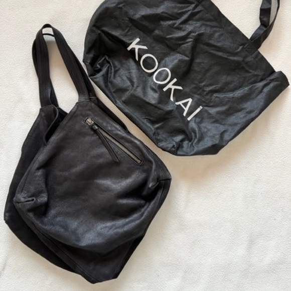 KOOKAI PARIS Leather Shoulder Tote Bag - Picture 3 of 7